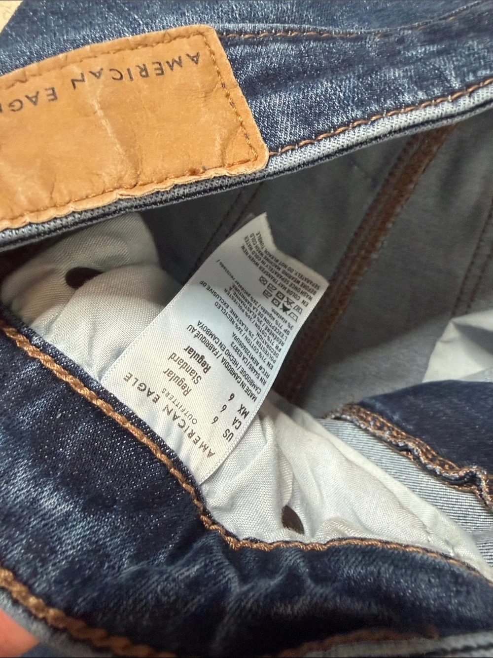 American Eagle Outfitters Dark Blue Flare Jeans super high rise